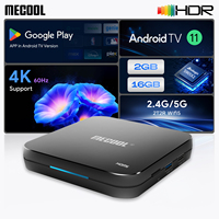 MECOOL Android TV Box KM9 Pro With Google Certified Google Voice Control 4K Video 2+16G 2.4G/5G WIFI 100M Internet Media Player