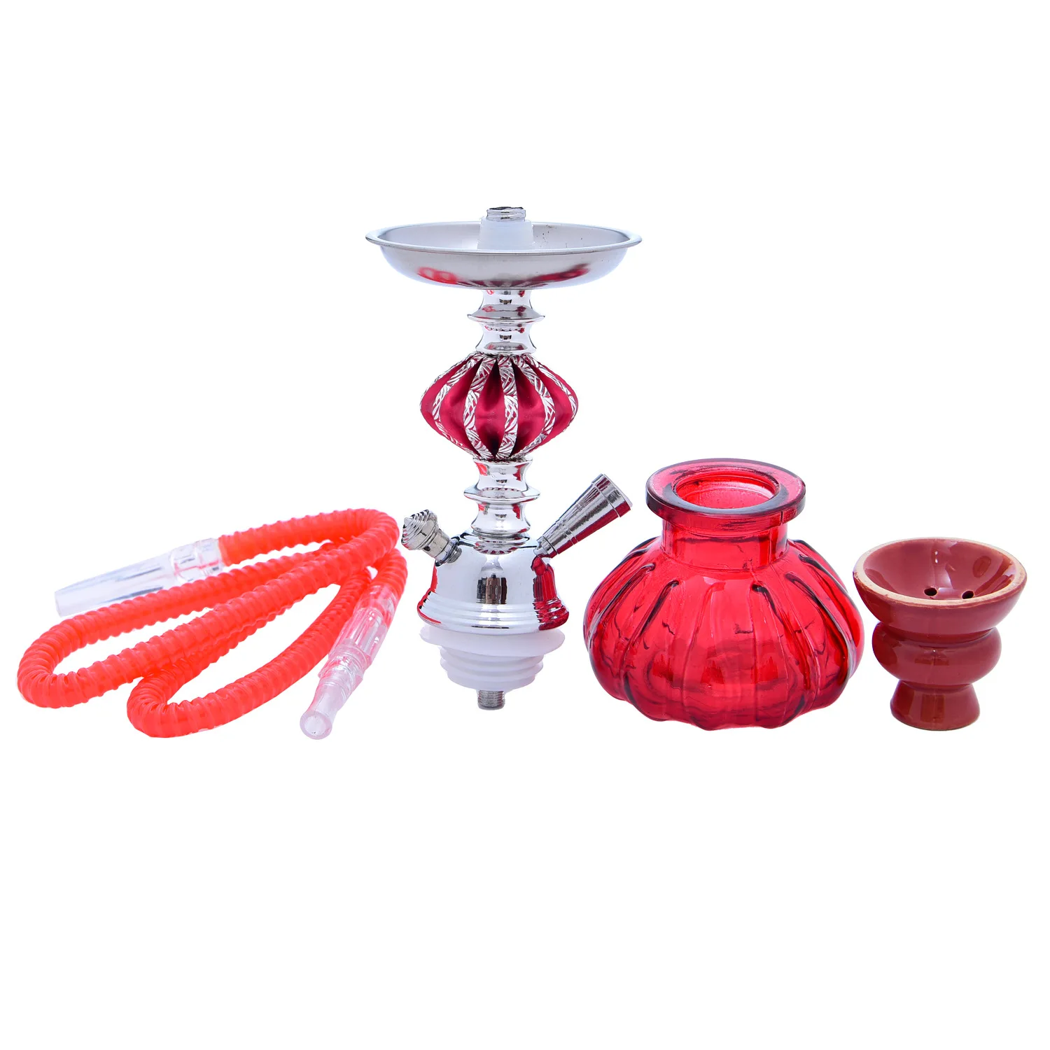 Full Set Shisha Arab Hookah Small Size Hookah Kettles New Shisha Hookah Glass Made Single Tube Private Use For Bar Party