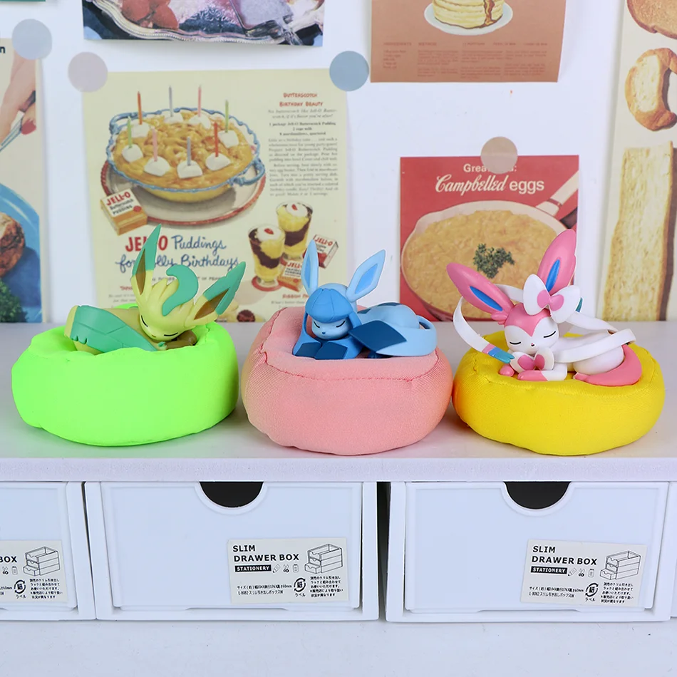 Anime Pokémon Blind Box Eevee Familie Schlaf-Serie Figuren 1-9 Stück Eevee Schlaf-Serie Handpositioniertes Spielzeug Geschenk für Freunde – Detail 3