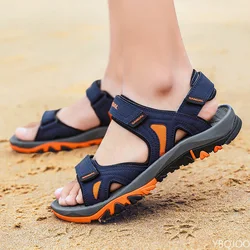 Men's Sandals 2022 Beach and Sea Casual Shoes Sandal for Men Summer Male New Slippers Wears Genuine Leather Man Flip Flops