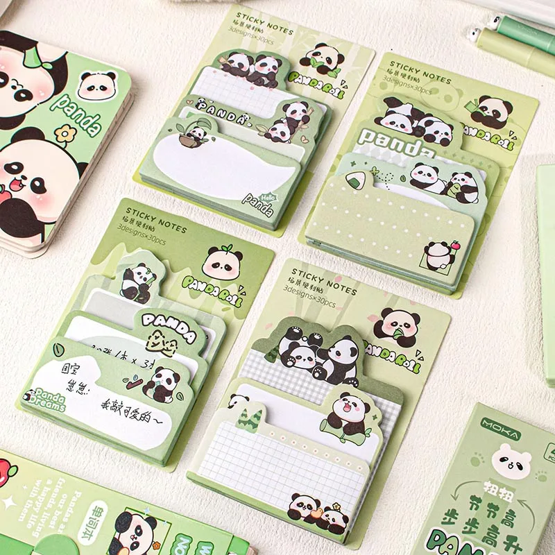 24pcs/lot Cartoon Panda Capybara Memo Pad Cute Sticky Note Stationery Label Notepad Planner Sticker Post School Supplies