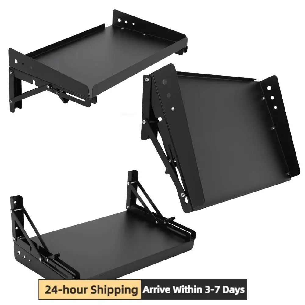 

2 Pack Wall Mounted Folding Storage Rack Shelves Heavy Duty Storage Shelves for Garage Kitchen Laundry Room Workshop