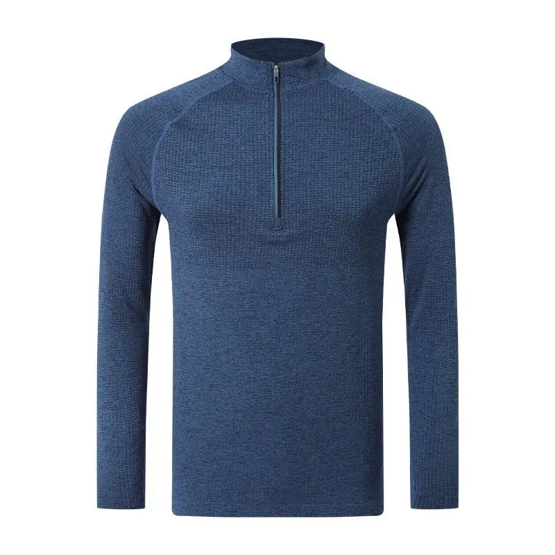 Men's Half Zip Long Sleeve Activewear Shirt Breathable Stretch Running Training Gym Workout Sweatshirt Mock Neck Tee Fall Winter