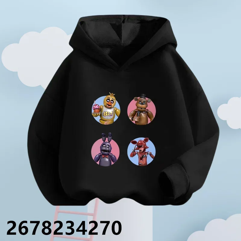 Spring Autumn Five Nights at Freddy Cartoon Hooded +pants Tracksuit Girls Clothing Boys Girls Clothes FANF Hoodie Set Kids 2pcs