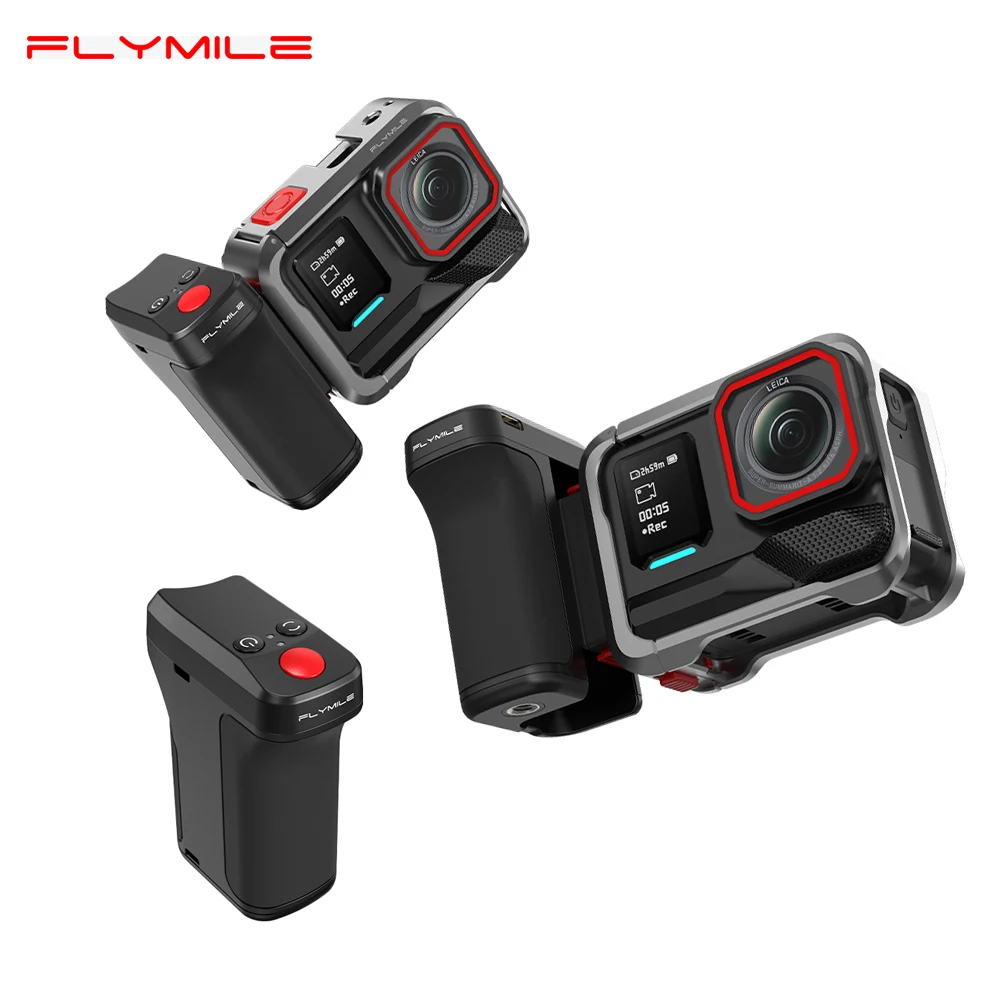 �y�Z�[�����zFlymile�n���h���O���b�v Bluetooth�V���b�^�[�{�^���t�� DJI Action 6/Action 5 Pro/Insta360 Ace Pro�J�����A�N�Z�T���[�p