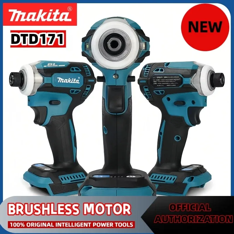 MAKITA DTD171 Ударная перезаряжаемая бесщеточная литиевая отвертка высокой мощности 18 В с высоким крутящим моментом, электрическая, для батареи Makita 18 В