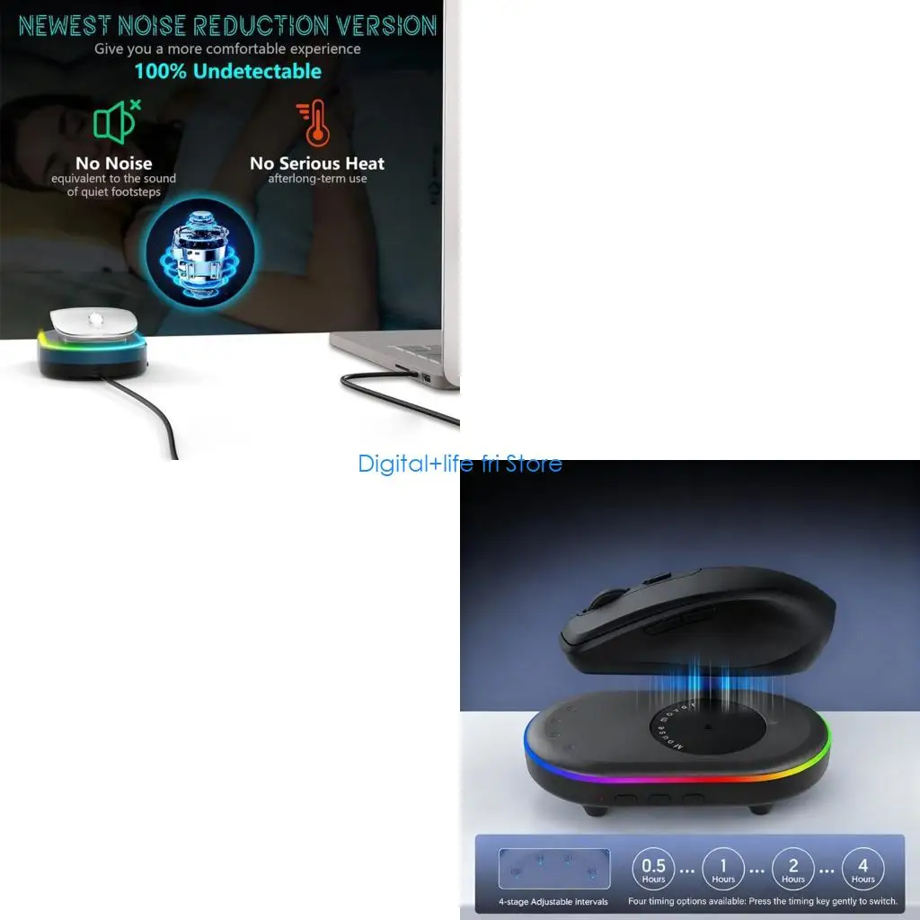 E06D Wireless Mouse Virtual Mouse Prevents Mouse Jigglers Computer Rest Screen LockScreen Sleep Mouse Controller for PC