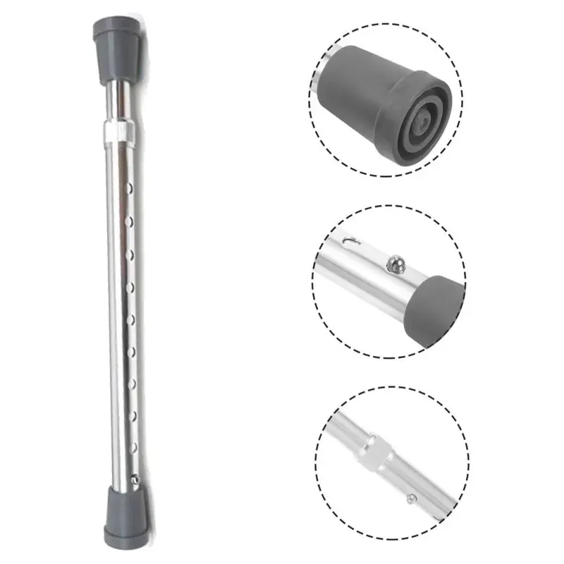 Aluminum Alloy Telescopic Rod Auto Hood Support Column Repair 16-25in Adjustable Length Metal Rod Be Non-Slip With Rope-L