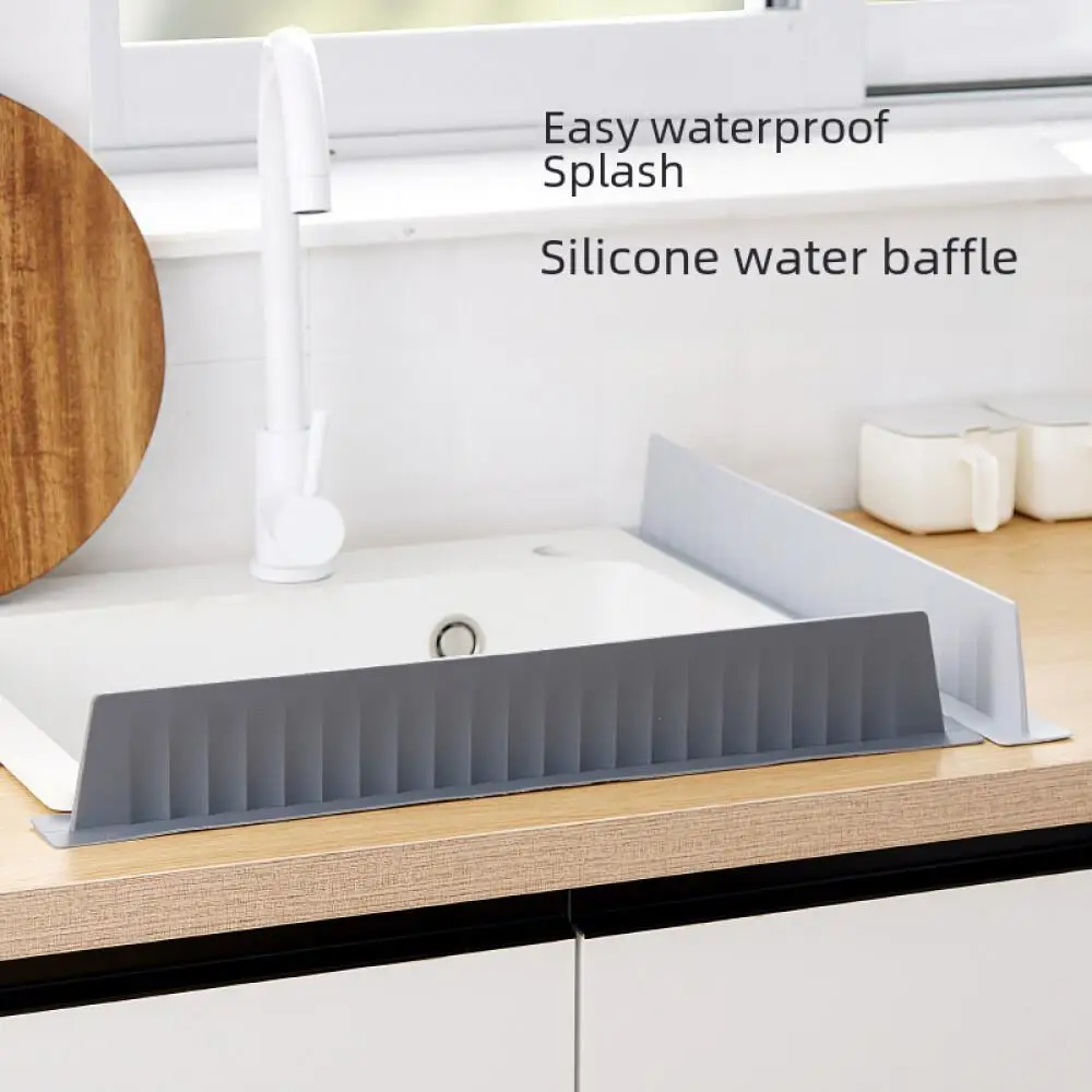 

Kitchen Silicone Water Blocking Board Sink Countertop Water Barrier Household Sink Vegetable Washing Dishes Splash-proof