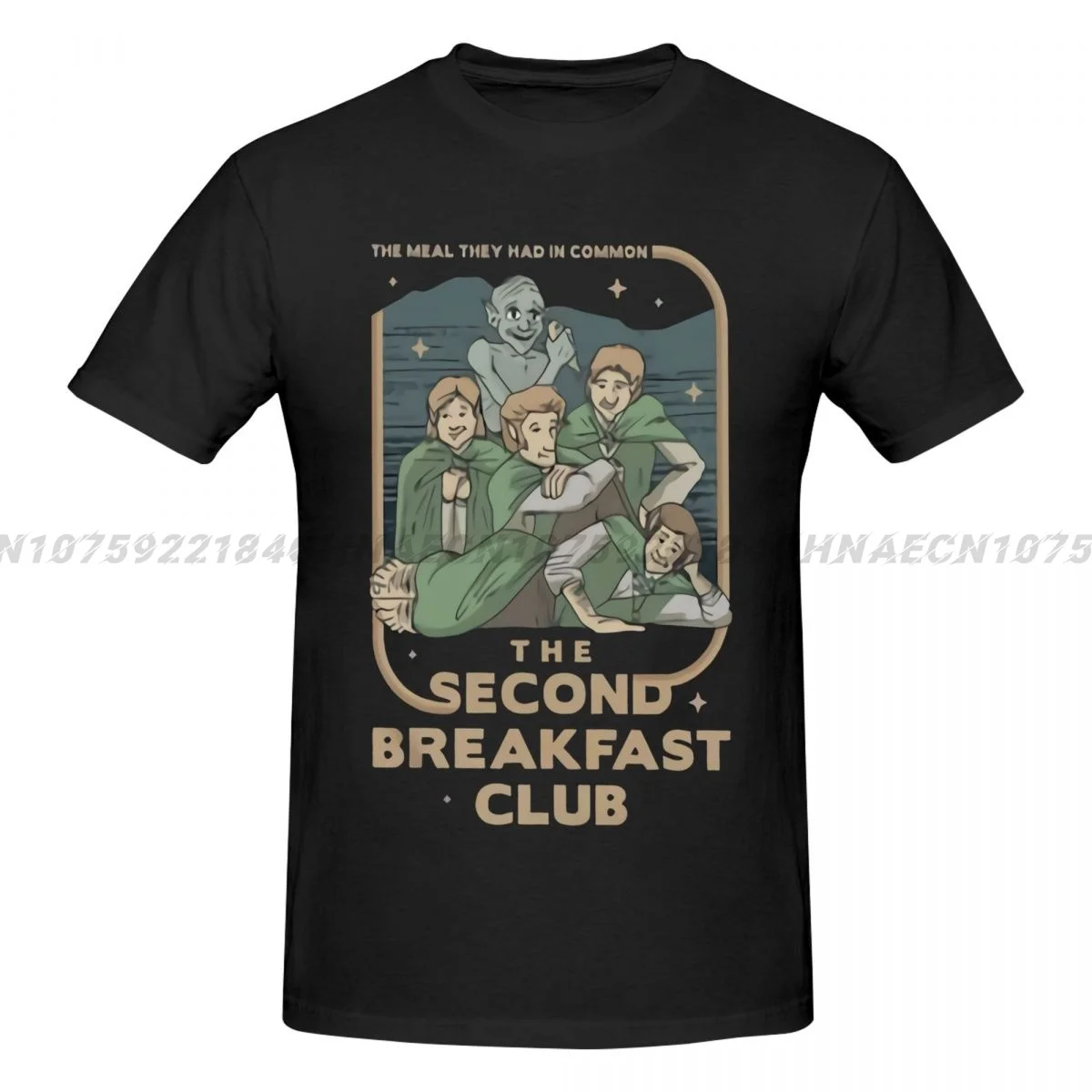 Hobbit The Second Breakfast Club T-Shirt Men Fashion Crew Neck Short Sleeves Cotton Tops Clothing Women tshirt