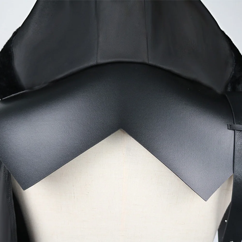 Cape de Cosplay Gothique Punk de la Renaissance Médiévale pour Homme, Accessoires de Costume de oral alier de Vampire, à Capuche, avec Armure Noire Everak