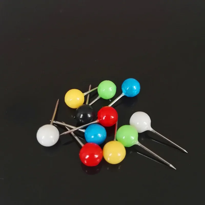 1000pcs 4/5/6mm Carp Fishing Plastic Round Head Big Pin Round Head Fishing Line Winder Thumbtack Accessories Mixed Color Pins