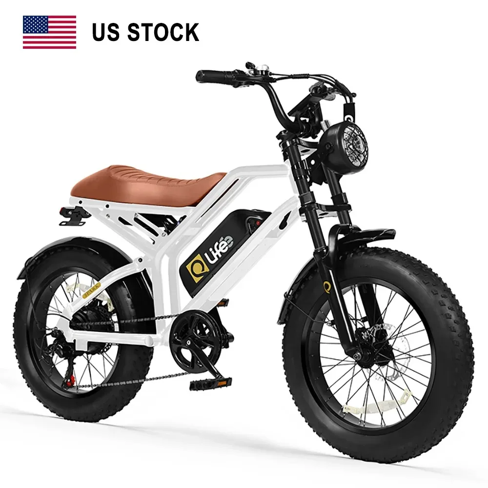 

Qlife Spark US Stock 20 Inch Full Suspensions 48v E-bike Mountain Fatbike Electric Bike