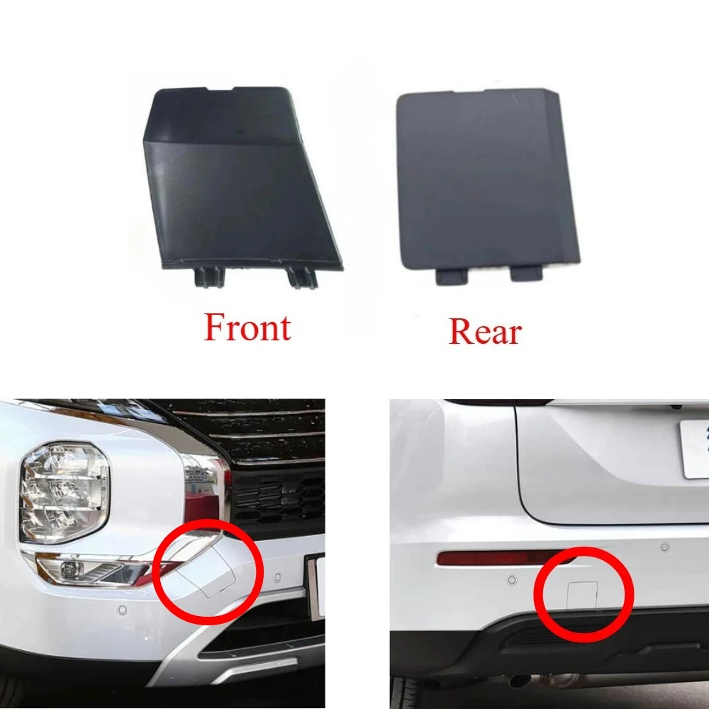 1 Pcs Black Front or Rear Bumper Tow Hook Eye Cover Cap for Outlander 2022-2024 for Airtrek Accessories 6400L364