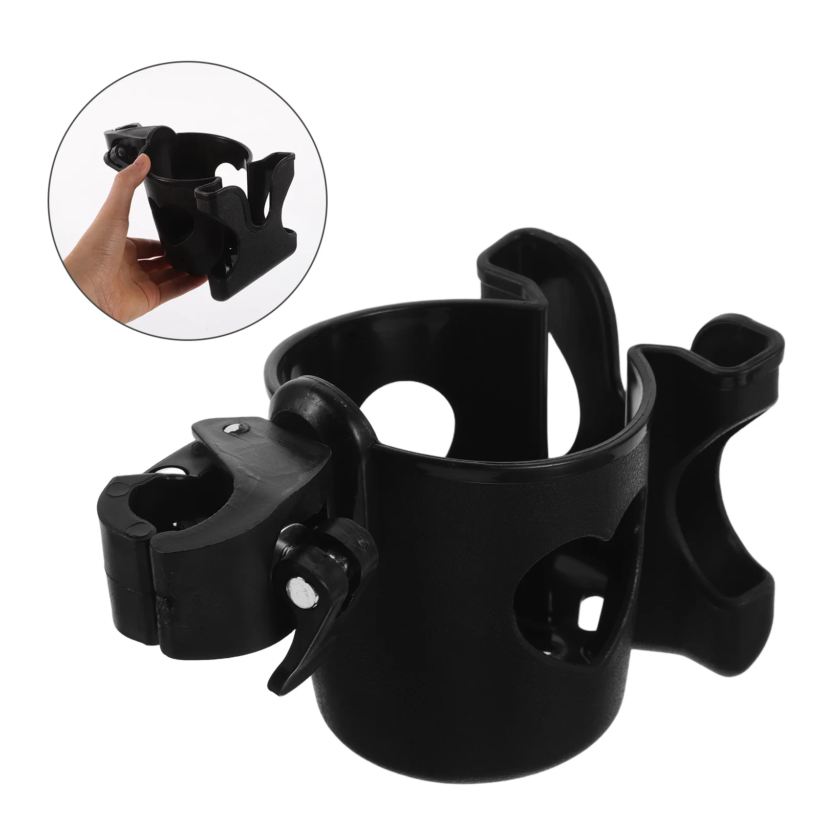 

Bicycle Phone Cup Holder Black Multifunctional Universal Drink Holder For Stroller Wheelchair Scooter Golf Cart Walker