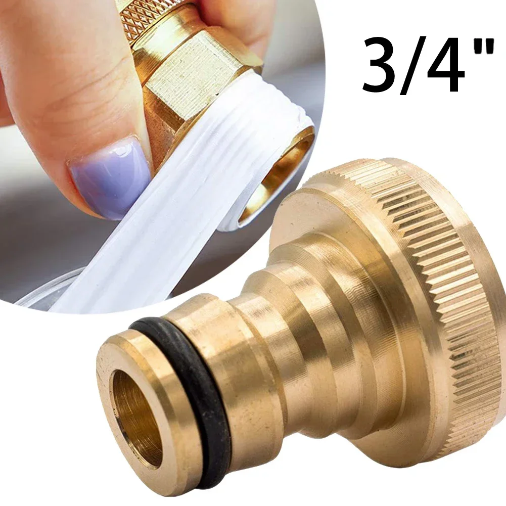 

Brass G3/4in Garden Tap Connector Water Hose Adaptor Quick Release 3/4"1/2"water Hose Faucet Connected Thread Linking Faucet