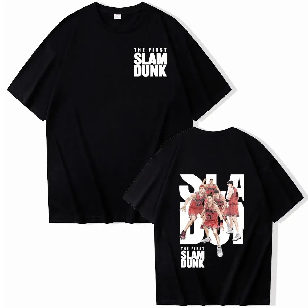 Japanese Anime Slam Dunk T-Shirt For Men Summer Unisex Sakuragi Hanamichi Printing Short Sleeve Clothing