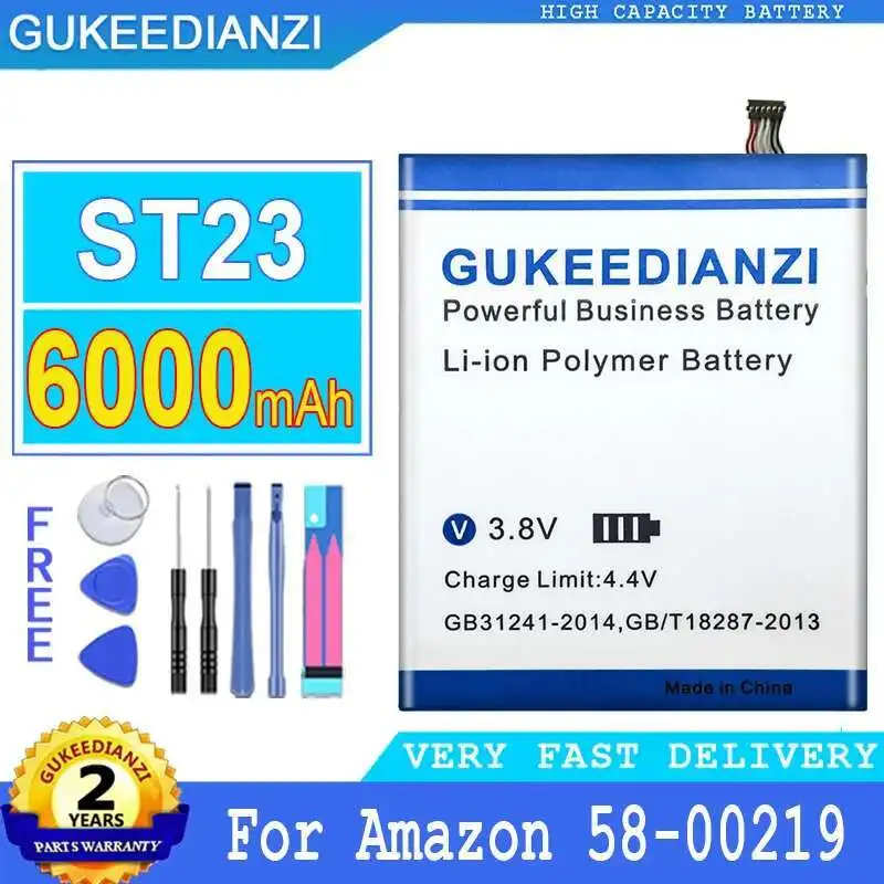 

6000mAh ST23 High-Capacity Tablet Battery For Amazon 58-00219