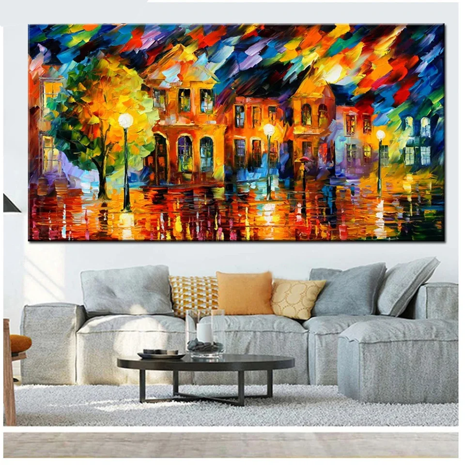 Large Size City Night Diamond Mosaic Diamond Painting New 2023 Cross Stitch Kits Full Drill Embroidery Oil Landscape Home YG4406