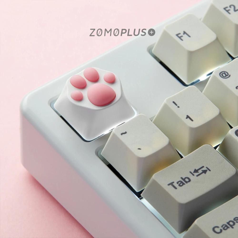 ZOMOPLUS Silicone Cat Claw Keycaps Personalized ABS Gaming Mechanical Keyboard Cat Paw Keycaps for CherryMX Switch OEM R4 Height