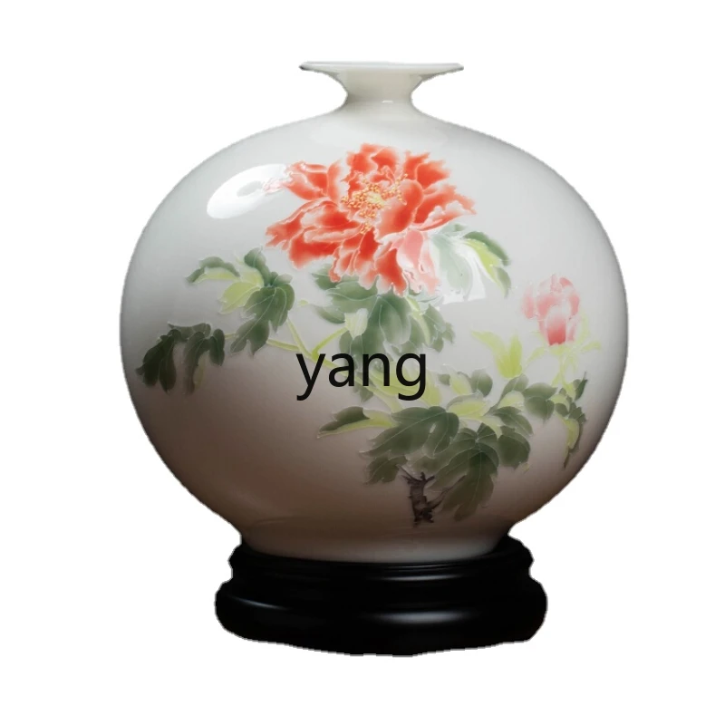 CX New Chinese Hand-Painted Vase Decoration Blanc De Chine Ceramic Living Room Decorations