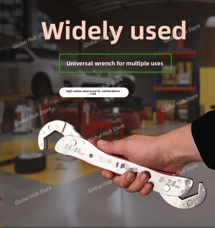 Adjustable Spanner Multi-function Universal Wrench Repair Key Hand Tool Multi Purpose Universal Pipe Wrench Maintenance Tools