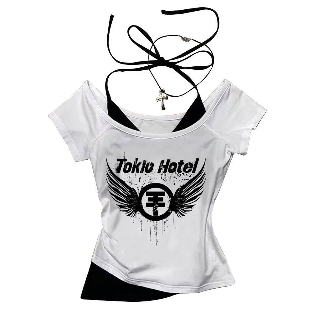 Tokio Hotel top tees women Classic streetwear 2000s Colorful Digital tshirt Comfortable harajuku hip hop aesthetic women
