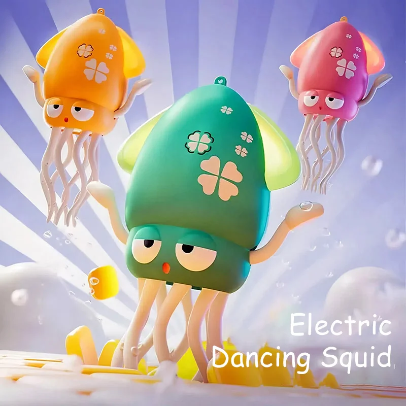 

HUA HUA Electric Dancing Squid Toy, Crawling Dancing Automatic Obstacle Avoidance Octopus Sensor Toy With LED Lights & Music