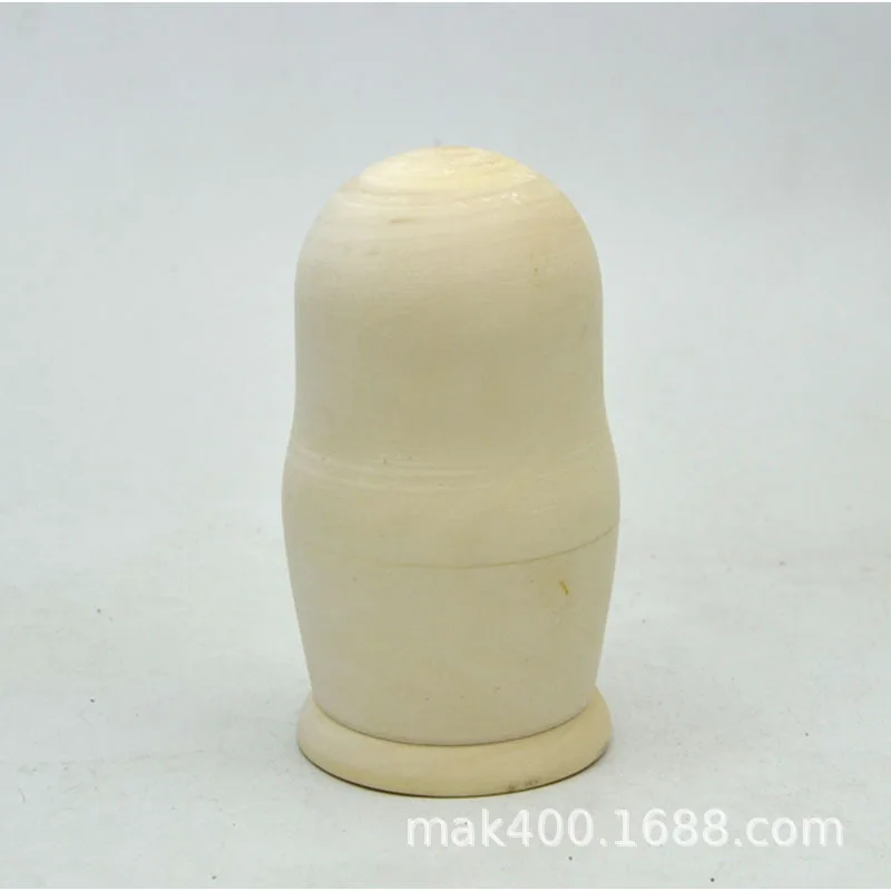 

Russian nesting doll 3 layers, wooden tire, white stubble, white embryo, linden unpainted nesting doll DIY nesting doll
