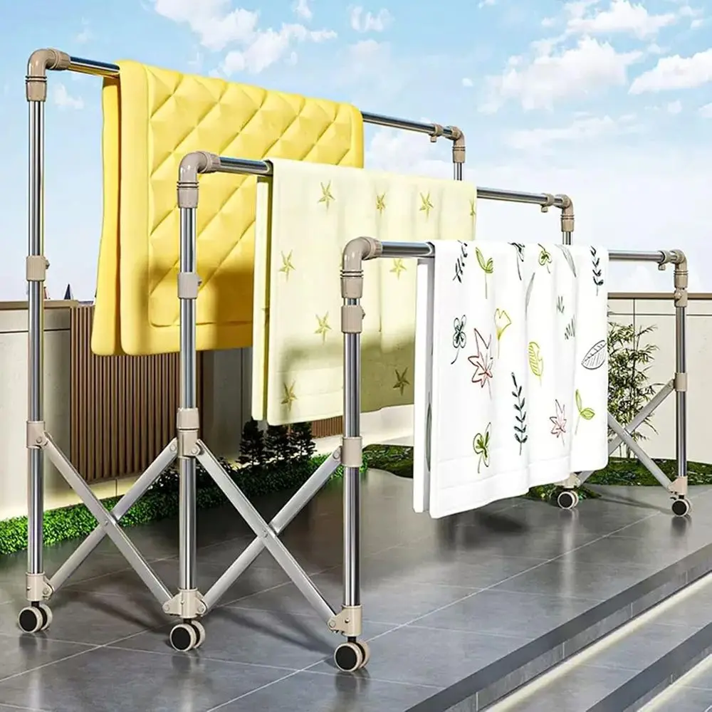 

Складная портативная сушилка для одежды - компактная сушилка для белья из нержавеющей стали для использования в помещении и на открытом воздухе для использования на балконе