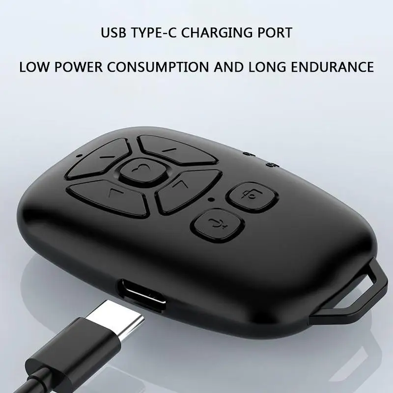 Bluetoothcompatible Remote Control Selfie Camera Shutter Release Mobile Phone Button E-Book Turn Page Photo Wireless Controller