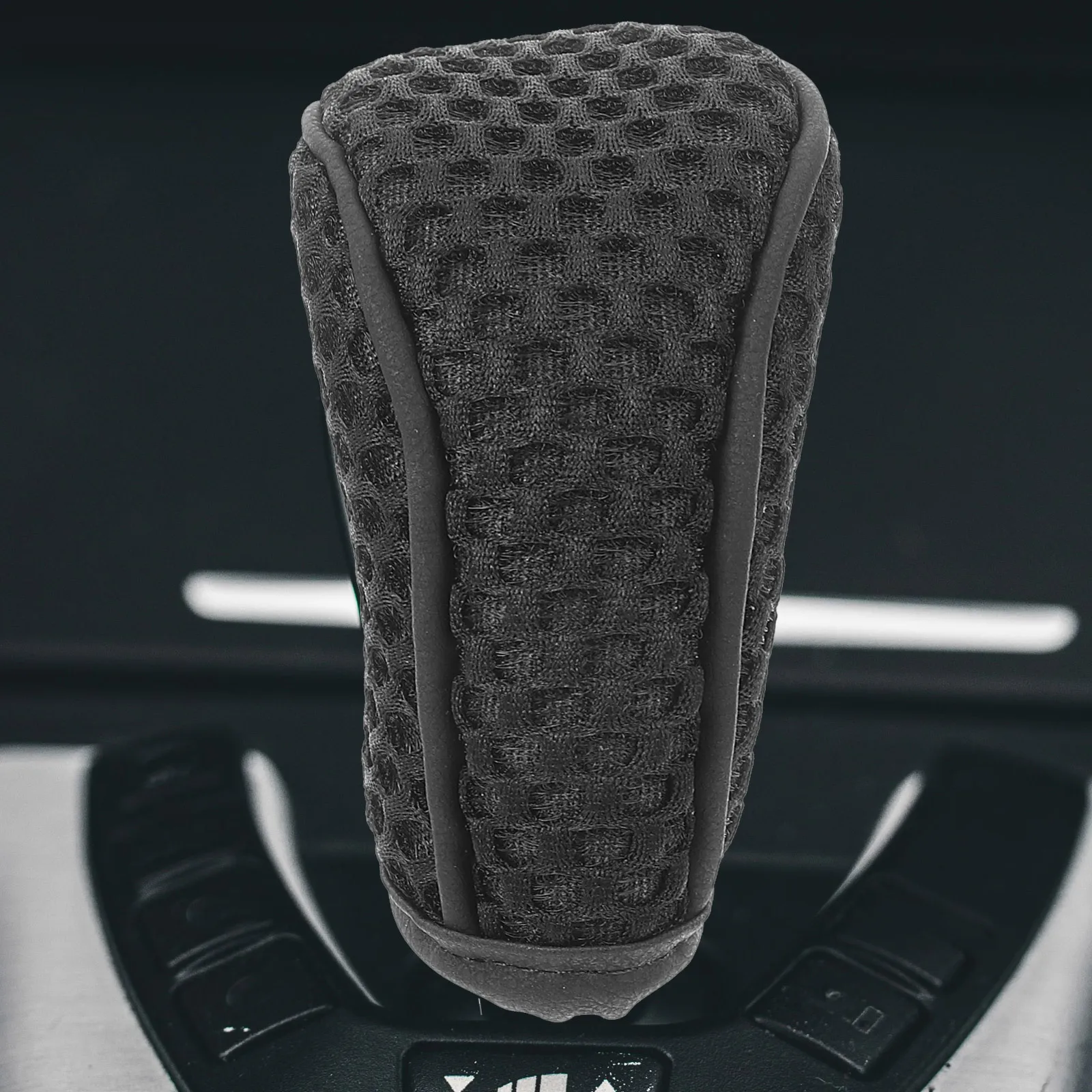 

Car Gear Shift Cover Fabric Classic Color Comfortable Grip Scratch Protection Gear Shift Knob Cover Automotive Accessory
