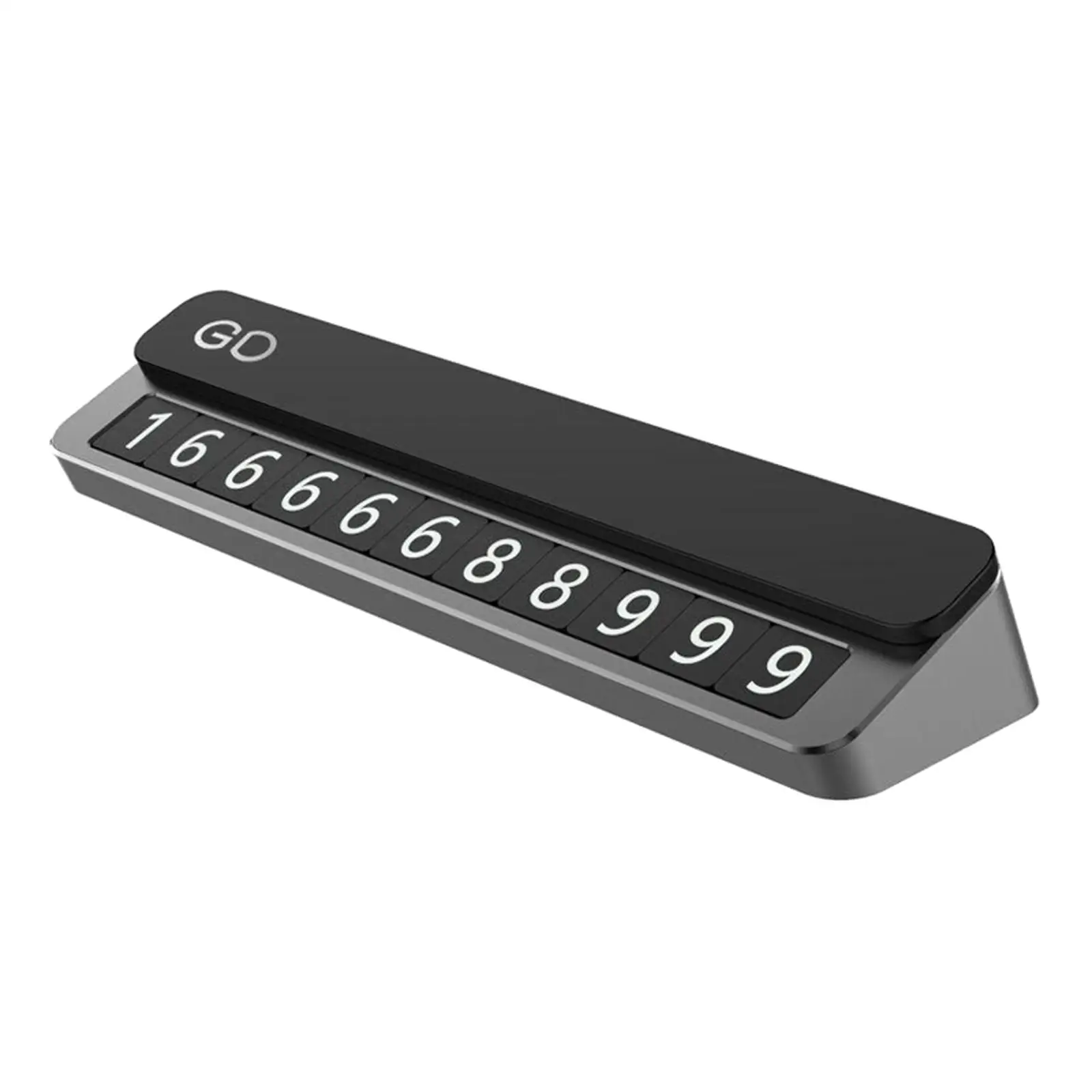 Temporary Parking Sign for Car with Phone Number Display and Storage Rack for Vehicle Windshield