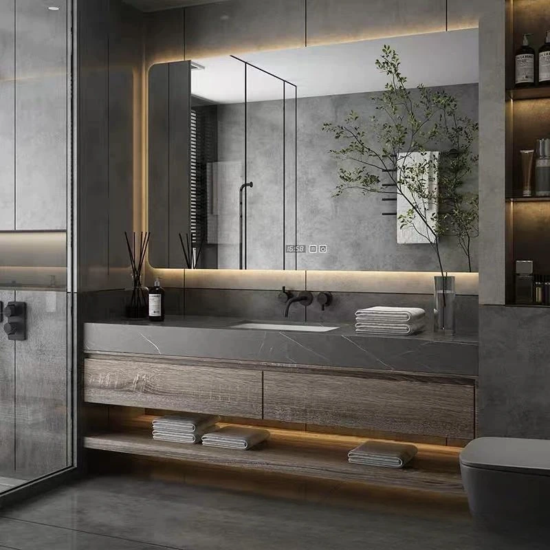 

Modern one-piece smart hotel wind bathroom cabinet washbasin cabinet combination toilet washstand bathroom