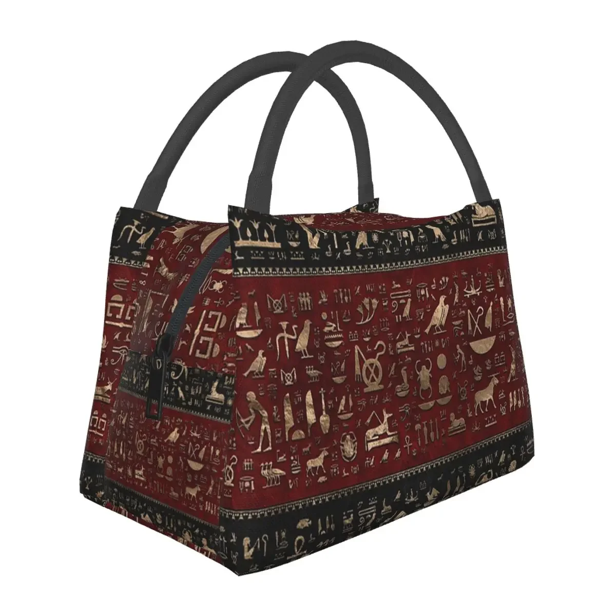 

Egyptian Hieroglyphs And Deities Lunch Bags Insulated Bento Box Lunch Tote Picnic Bags Thermal Bag for Woman Student School