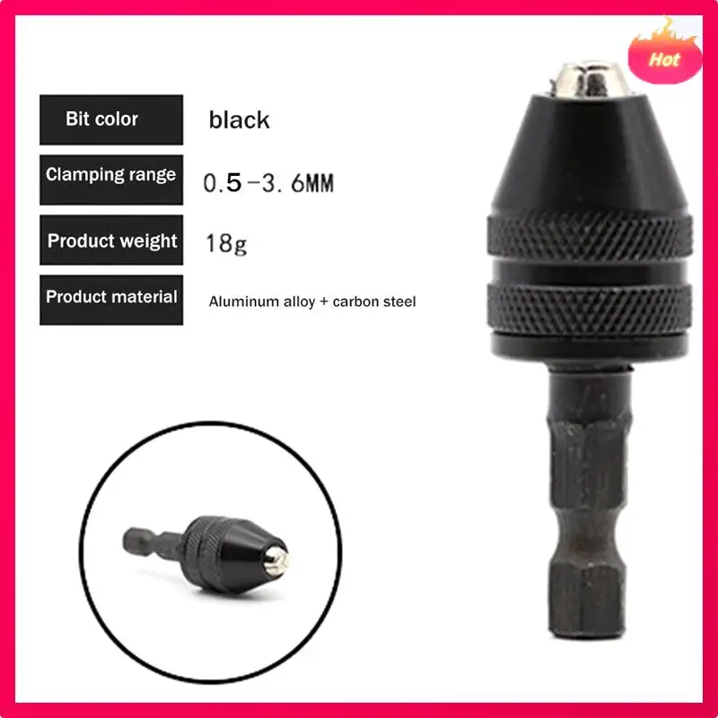 عرافة تشاك مفك البراغي بدون مفتاح شنيور يعمل بالبطارية محول المحرك الكهربائي المشبك تشاك تركيبات عرافة 0.5-3.6 مللي متر