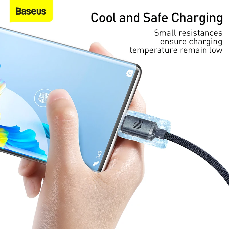 Baseus 100W Schnelle Lade USB Kabel Für Honor 50 Pro 66W 6A 40W USB Typ C Kabel für HUAWEI P50 40 Mate 40 Pro Ladegerät Draht Kabel