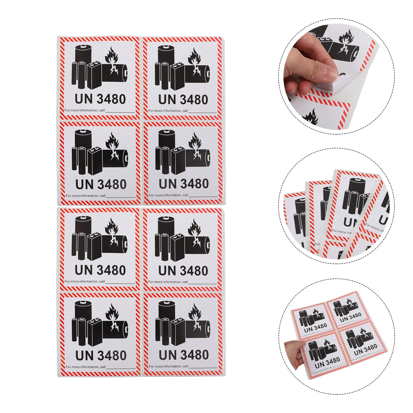 

100Pcs Transport Warning Labels Waterproof Adhesive Safety Stickers for Packaging Shipping Fire Caution