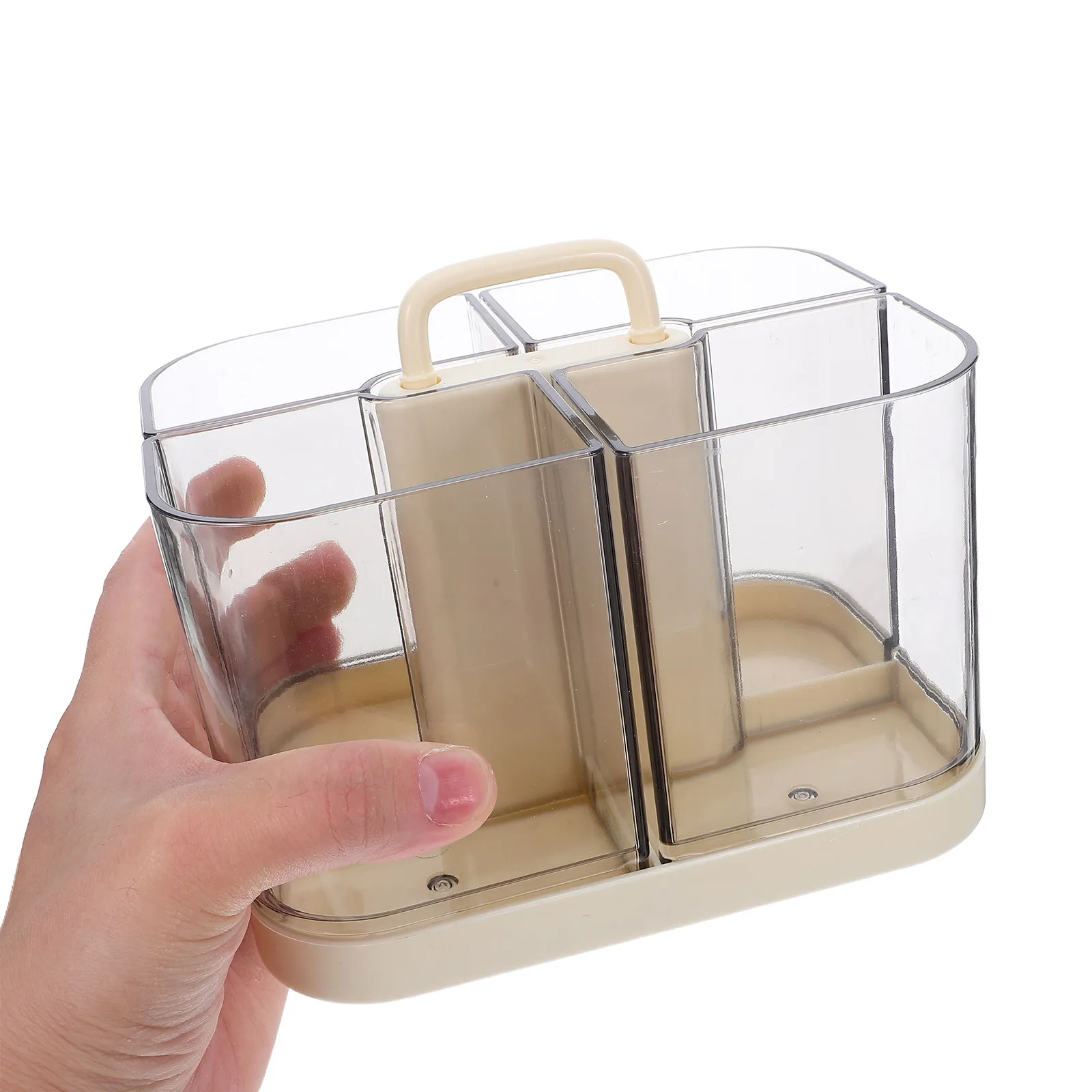 

Настольный органайзер из прозрачного желтого пластика, складной, портативный, многофункциональный держатель для офиса, творчества и рукоделия