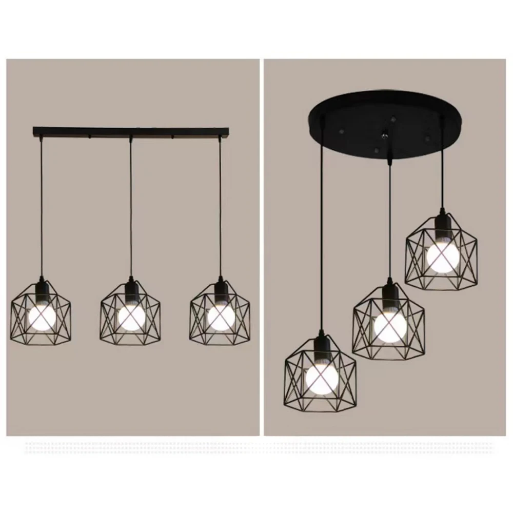 Nordic Restaurant Pendant Light Three Modern Simple LED Personality Creativity Diamond Aisle Bar Industrial Style Pendant Light