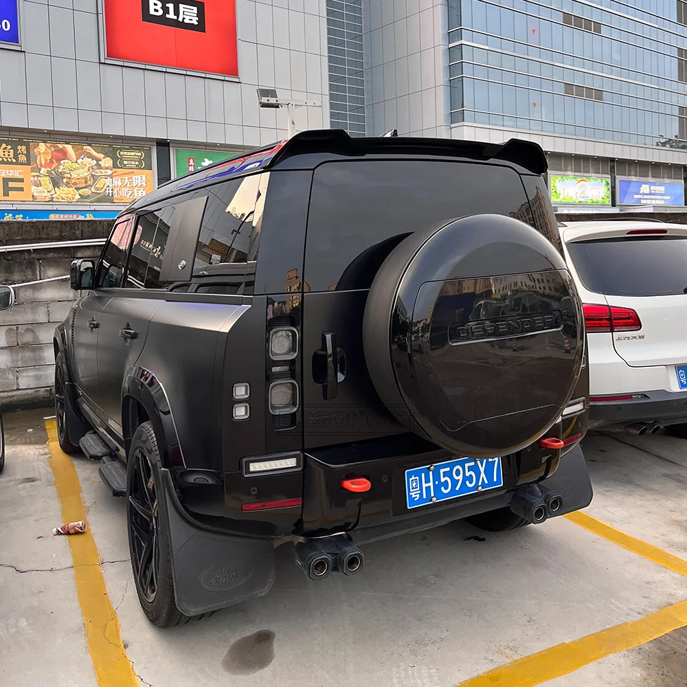 Fit For 2020-2024 Land Rover Defender 90 / 110 Rear Roof Spoiler Wing ABS Glossy Black