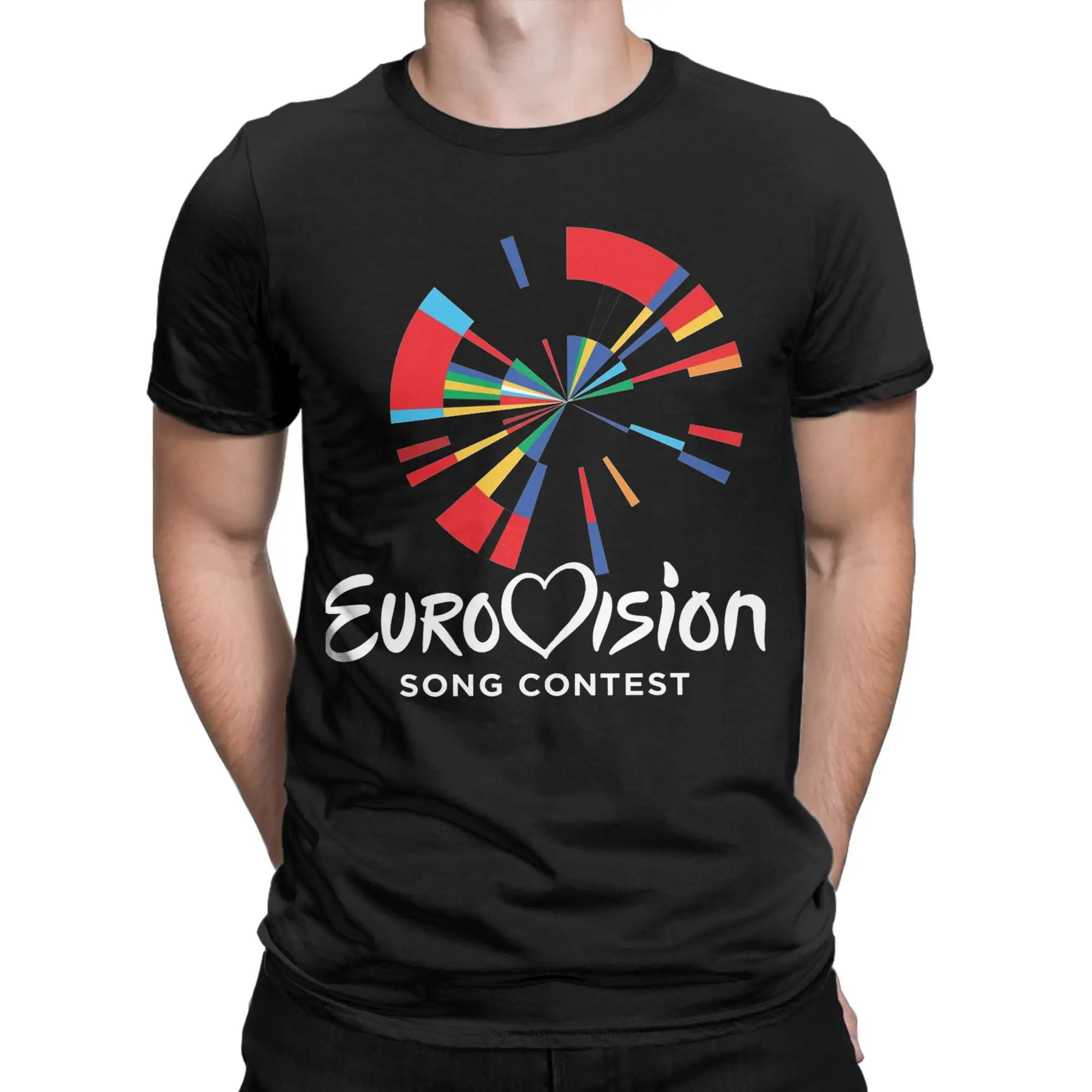 

Men Women eurovision song contest classic logo Shirt Pure Cotton Printed T-Shirt Top Clothing
