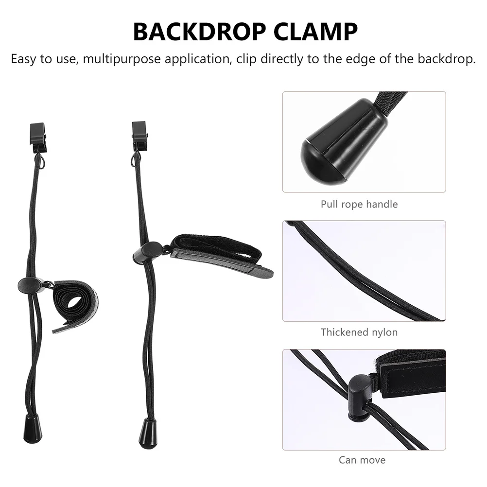 

6Pcs Backdrop Clips Heavy Duty Photo Clamps for Wrinkle Free Backdrop Support Adjustable Secure Fastening Tools