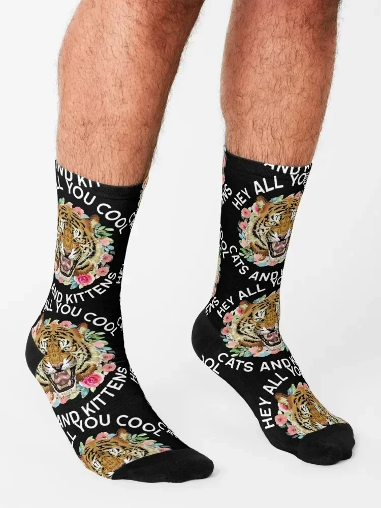 Tiger King Carole Baskin Hey All You Cool Cats and Kittens Socks luxe cartoon summer Climbing Socks Girl Men's