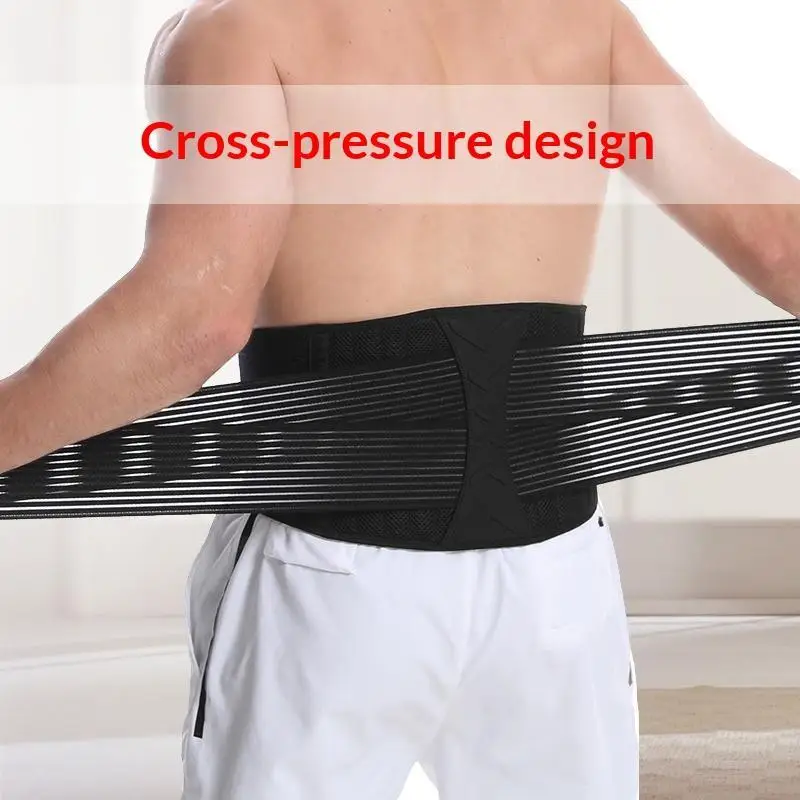 Adjustable Double Pull Lumbar Support Belt Breathable Orthopedic Brace Spine Decompression Waist Trainer For Back Pain Relief