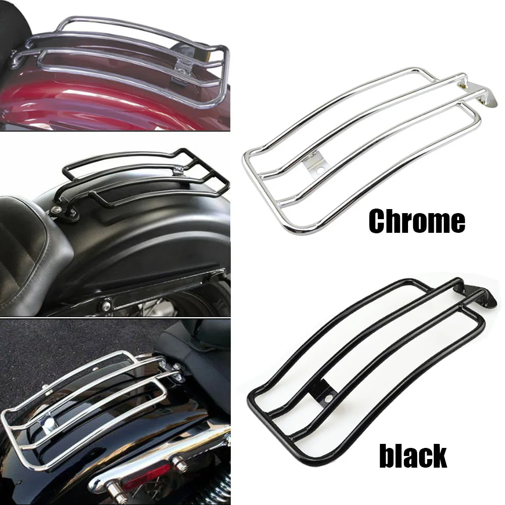 

Черная стальная задняя полка для багажника на заднее сиденье мотоцикла, подходит для Harley-Davidson Sportster Custom-XL 1200C 1996-2003