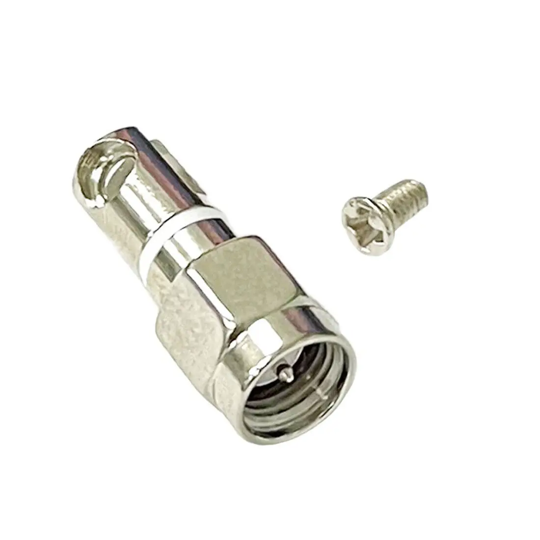 

1pc SMA Male Plug RF Coax Connector with Screw Swivel Nickelplated For Telescopic Antenna Socket