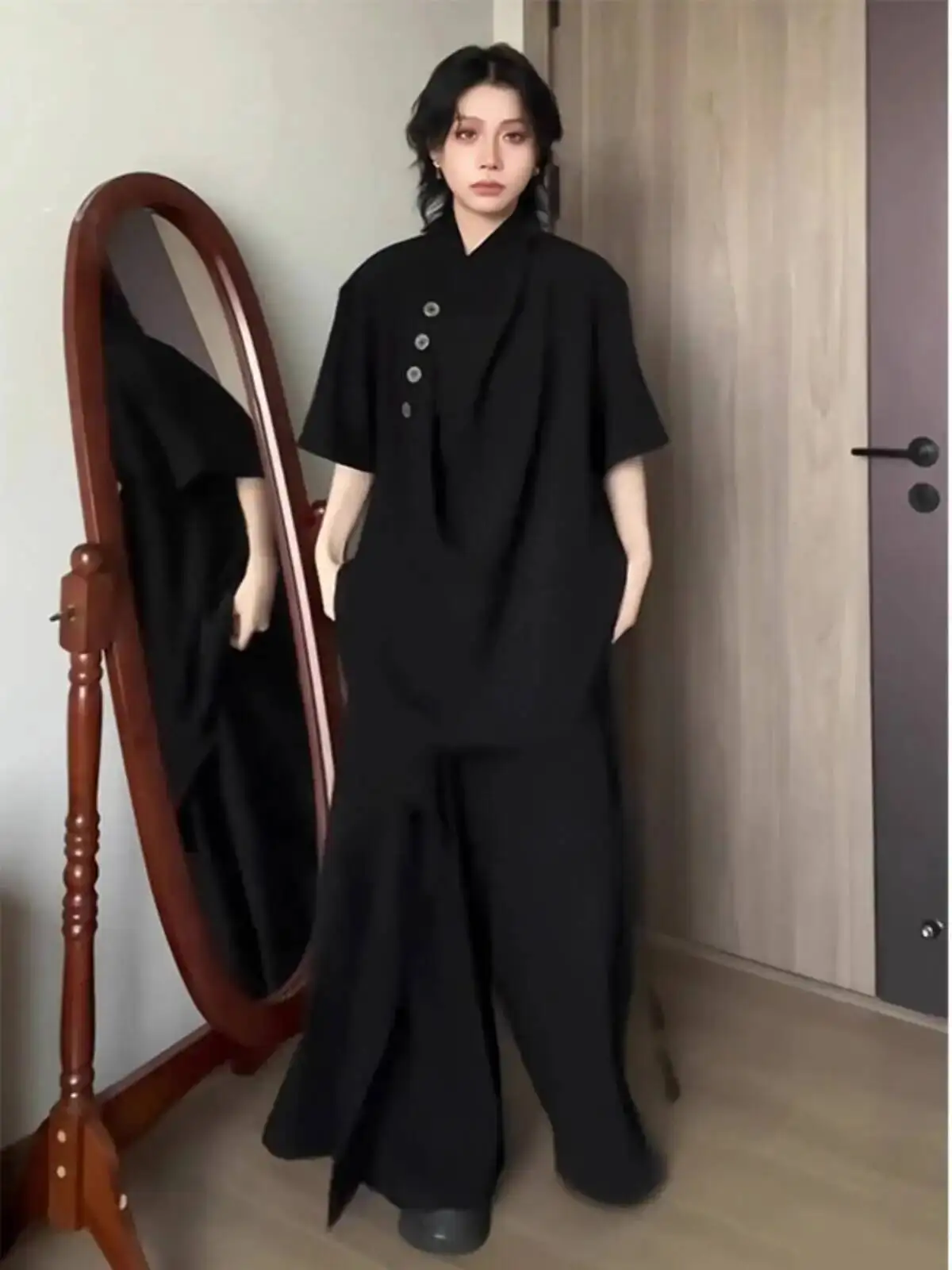 2025 Summer  Women Shirts Chinese Style Hanfu Cardigan Harajuku Vintage Casual Blouse Loose Short Sleeve Shirts Kimono