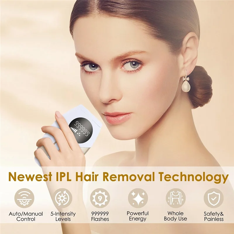 A15Q-Home Painless Hair Removal Device Full Body Painless Hair Removal Device Suitable For Bikini Line, Underarms, Legs, Arms EU