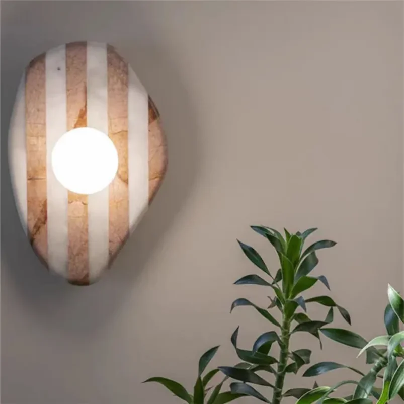 Irregularly natural marble wall lamp Living Room Striped Background Light Home Indoor Decor Hallway Aisle balcony Sconce Lamp